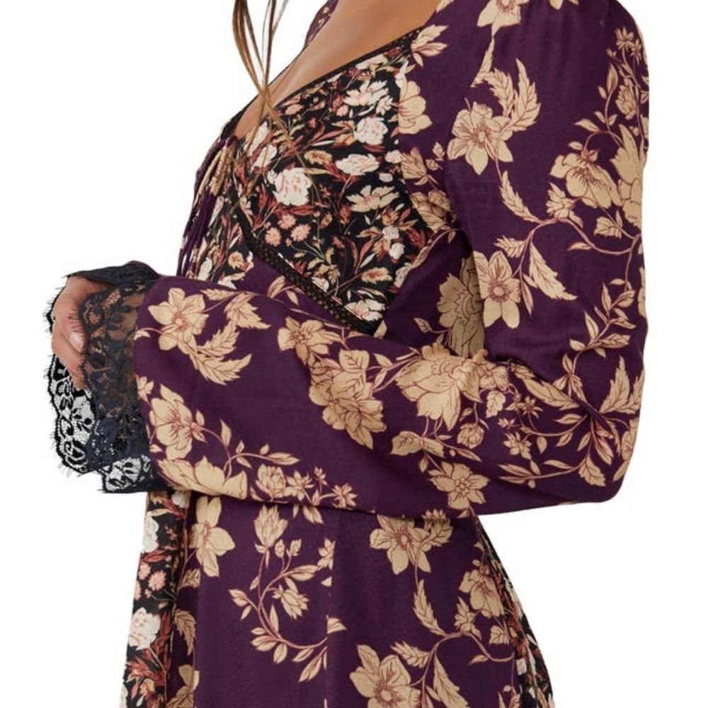 Free People | Odette Floral Long Sleeve Tunic NWT - Picture 9 of 12